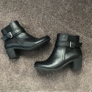 Black heeled booties